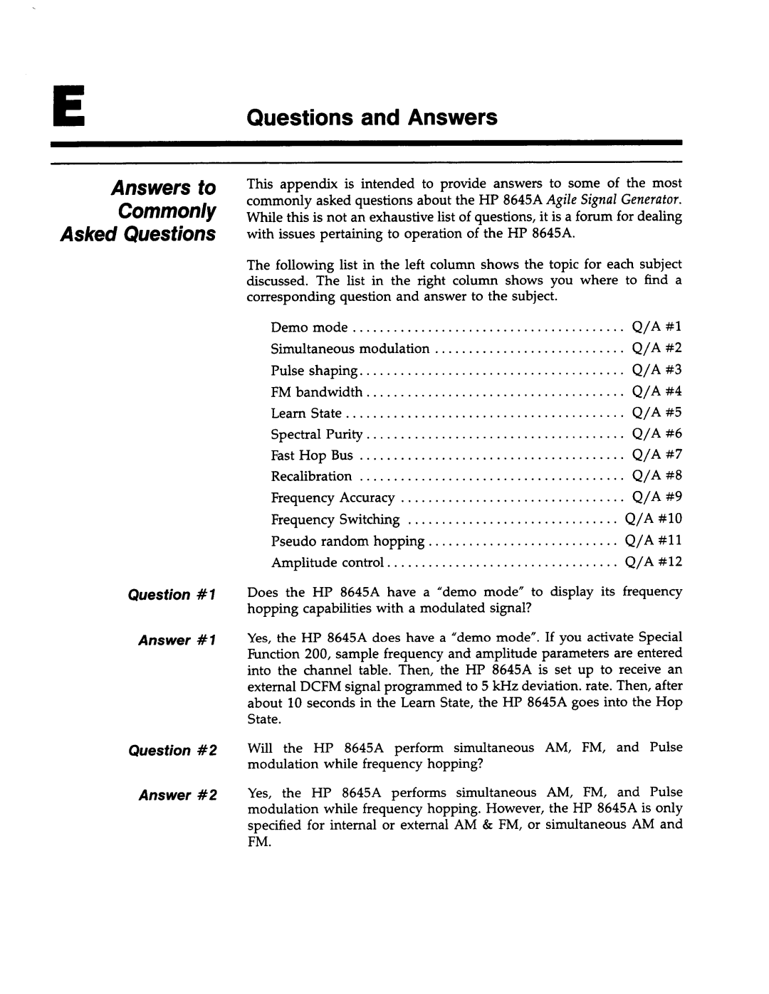 Agilent Technologies 8645A manual 