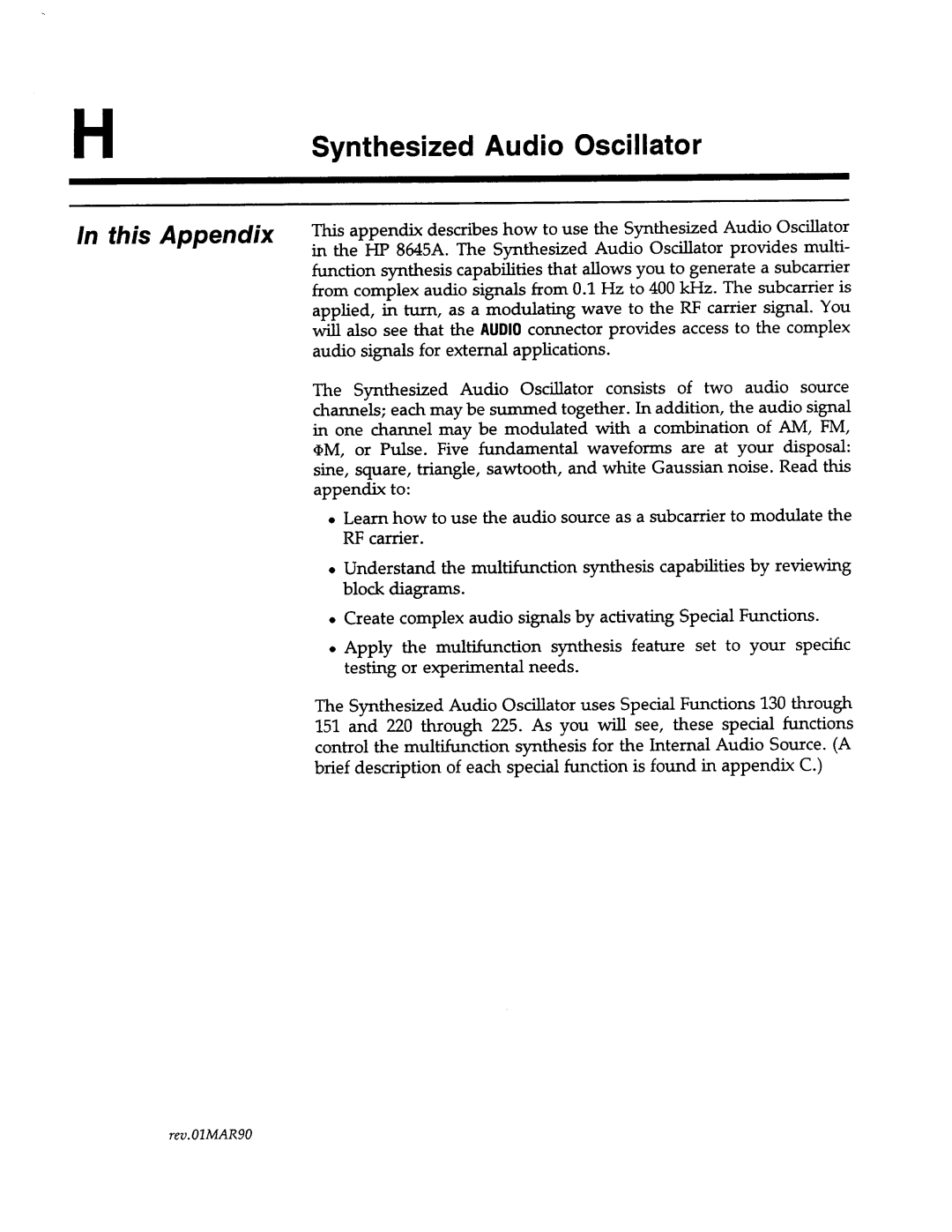 Agilent Technologies 8645A manual 