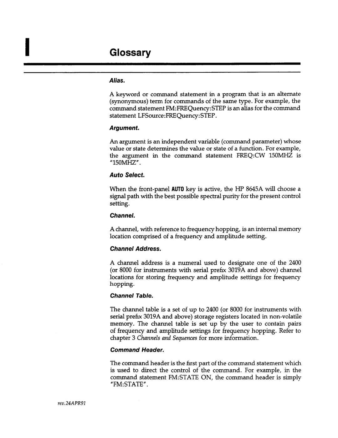 Agilent Technologies 8645A manual 