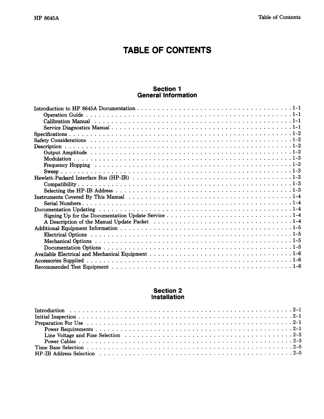 Agilent Technologies 8645A manual 