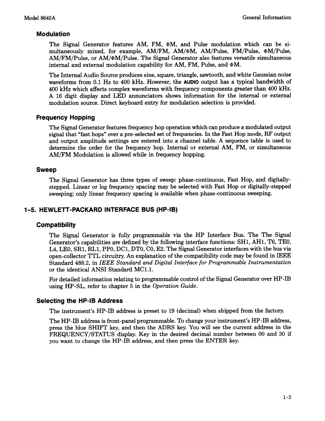 Agilent Technologies 8645A manual 