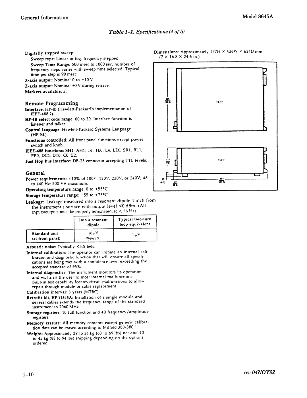 Agilent Technologies 8645A manual 