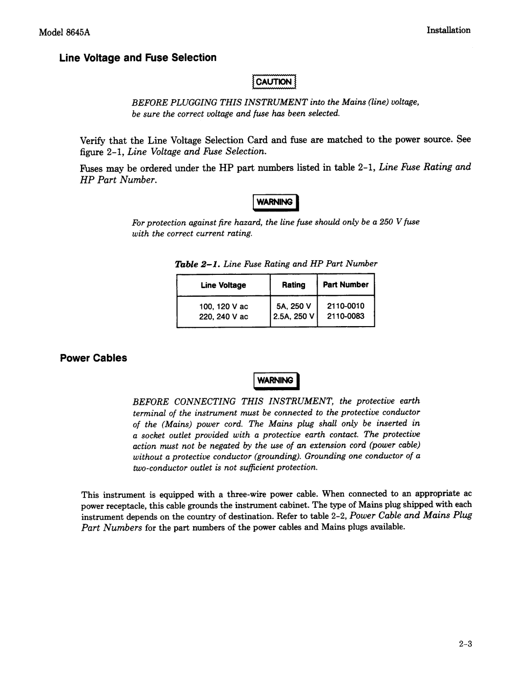Agilent Technologies 8645A manual 
