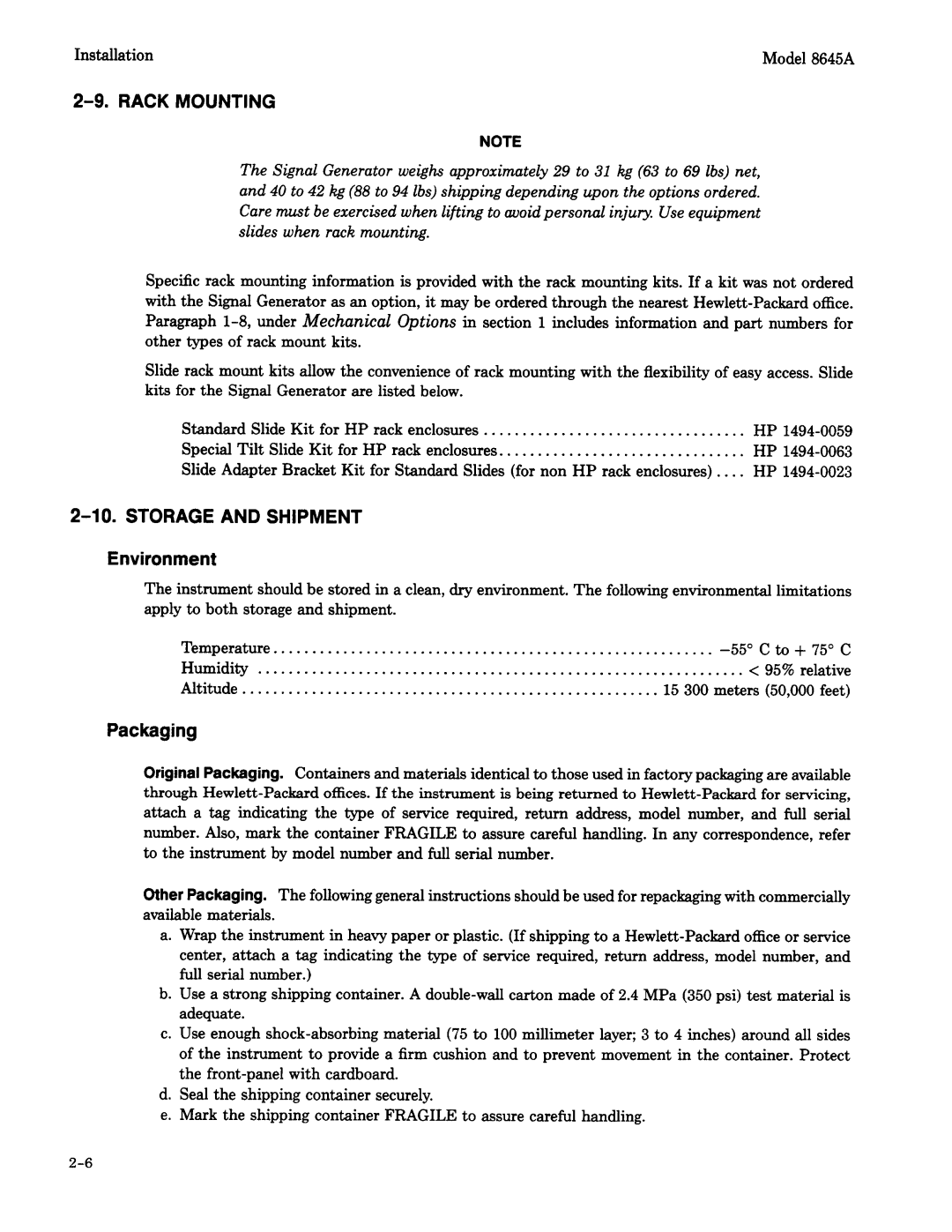 Agilent Technologies 8645A manual 