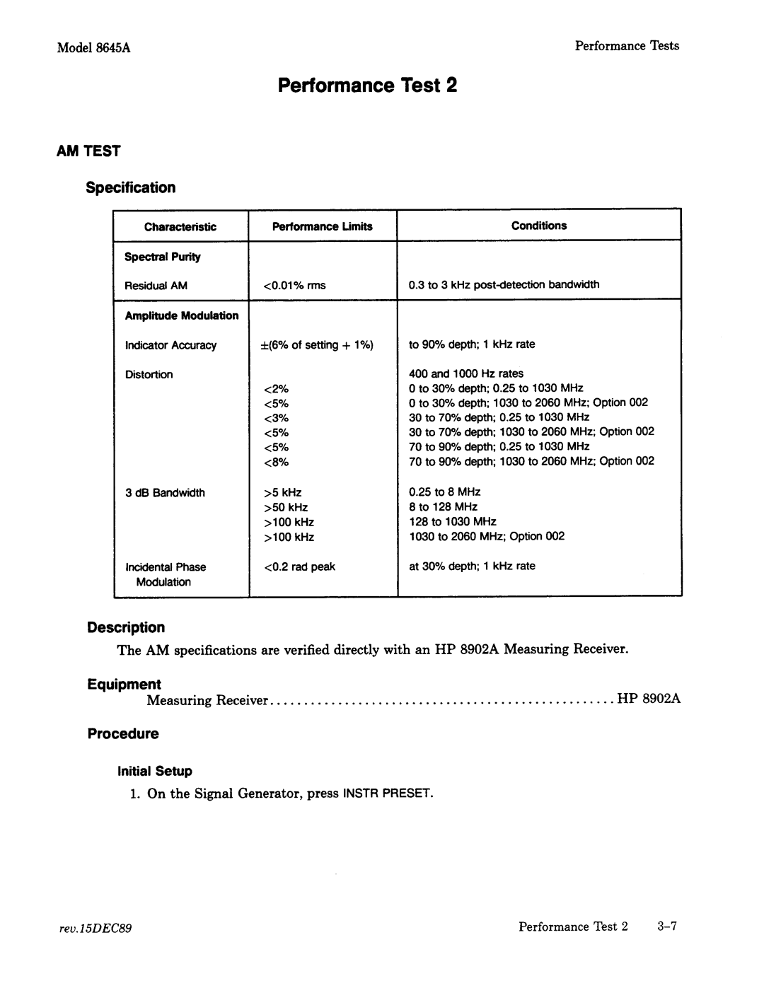 Agilent Technologies 8645A manual 