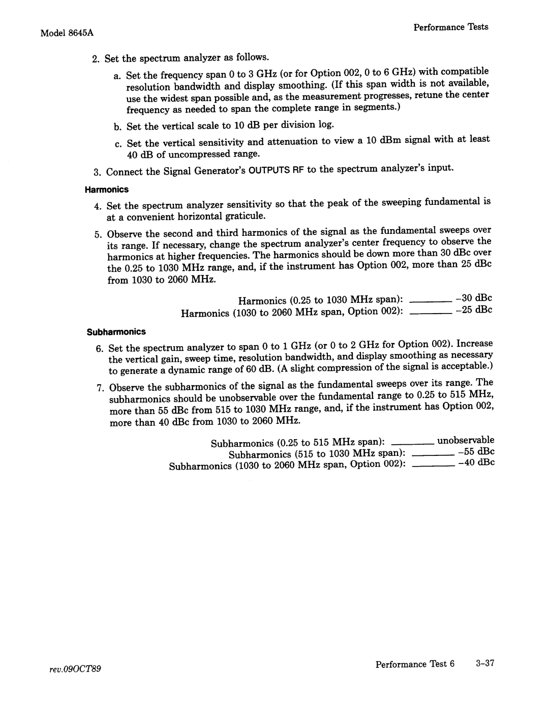 Agilent Technologies 8645A manual 