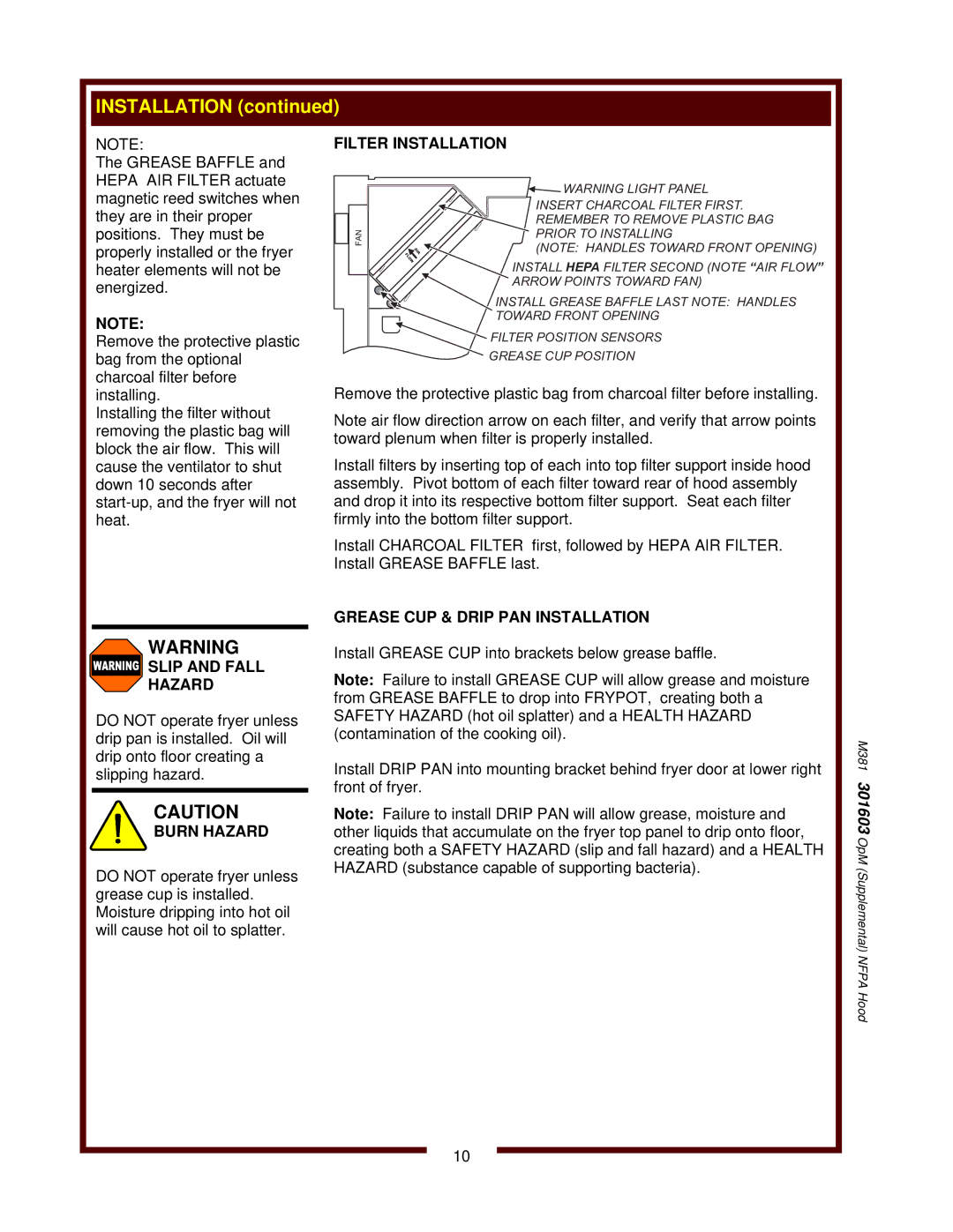 Bloomfield WVAE-30F operation manual Fan 