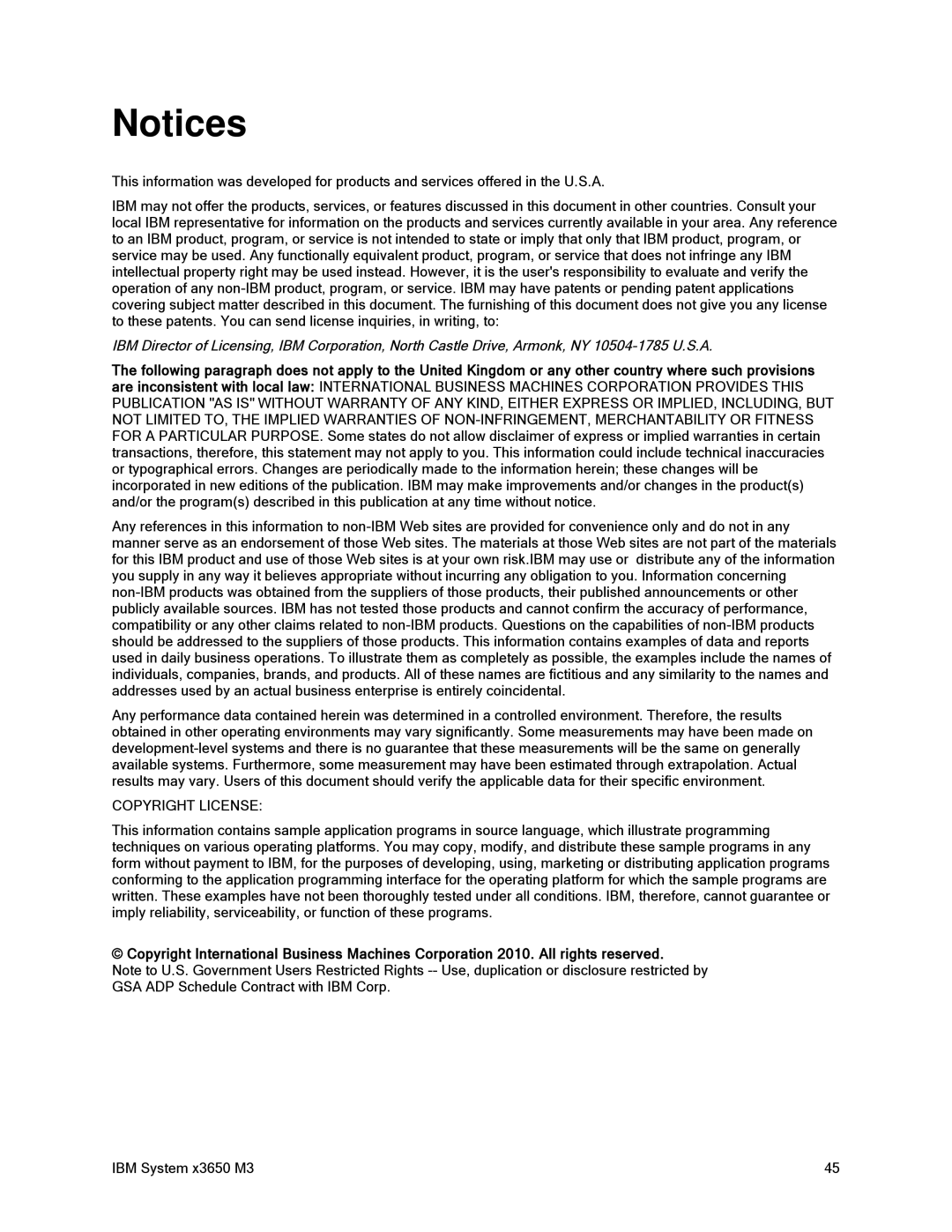 IBM 81Y6843 manual Copyright License 