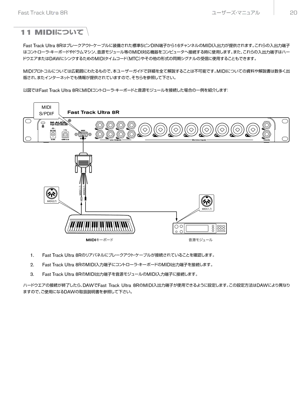 M-Audio Ultra 8R manual Midiについて 