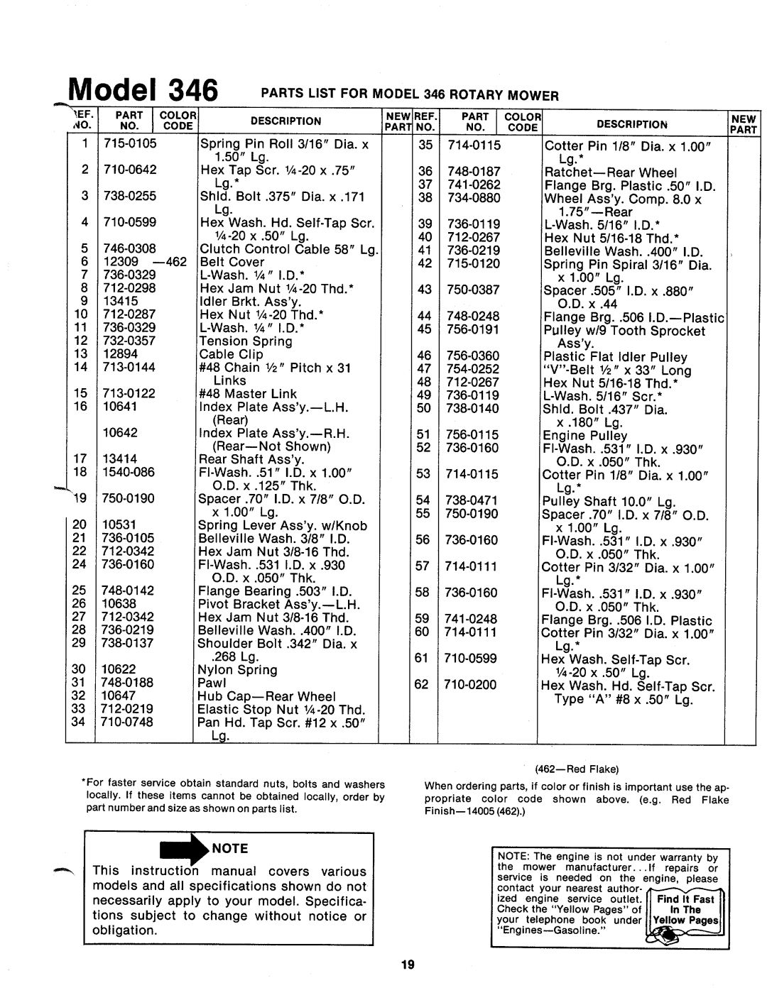 MTD 122-346A manual 