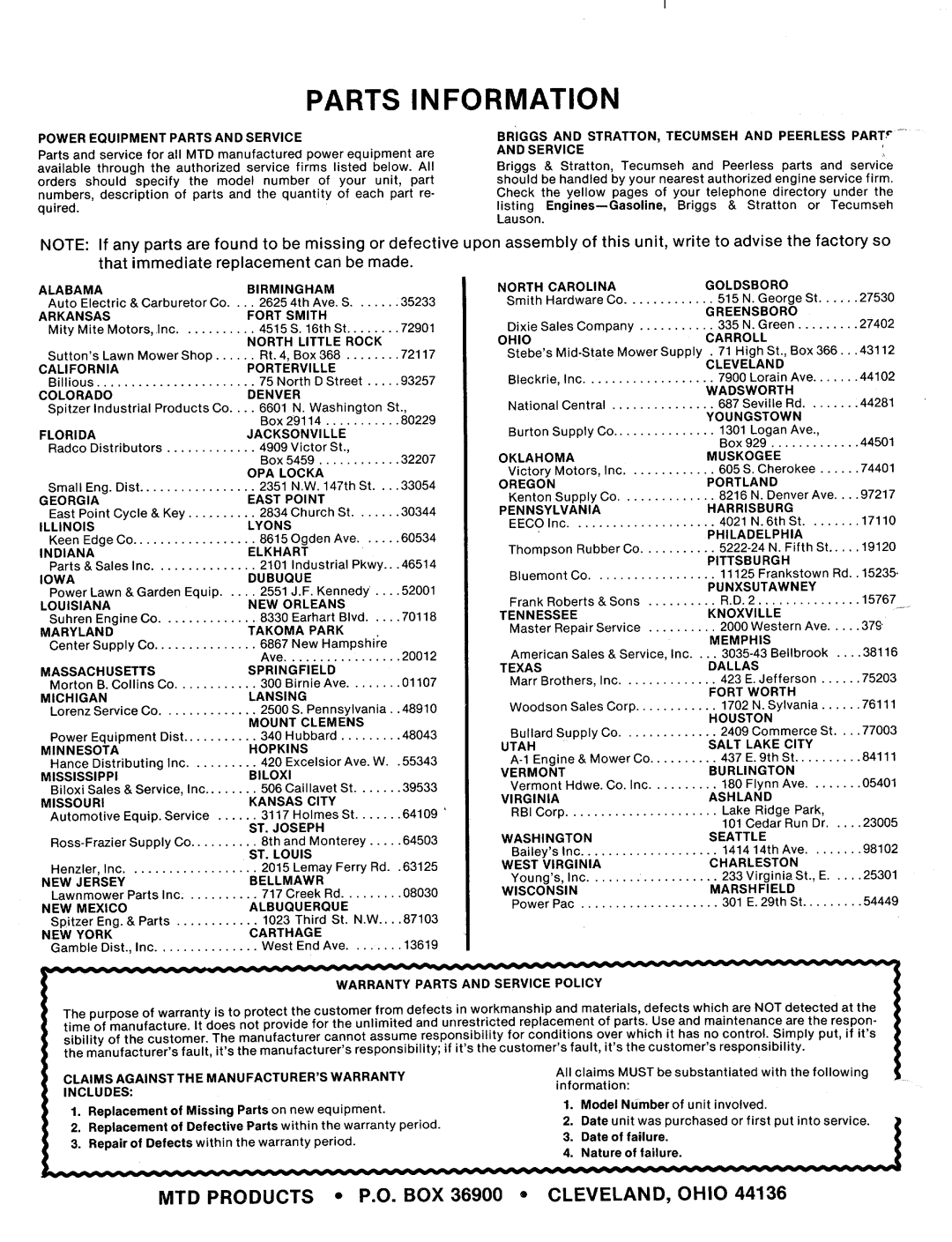 MTD 122-346A manual 