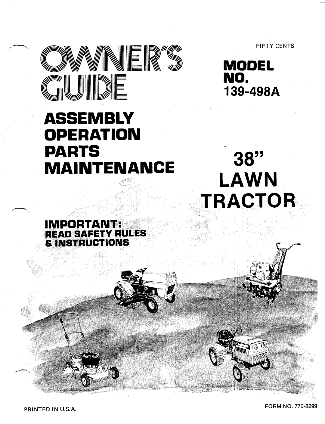 MTD 139-498A manual 