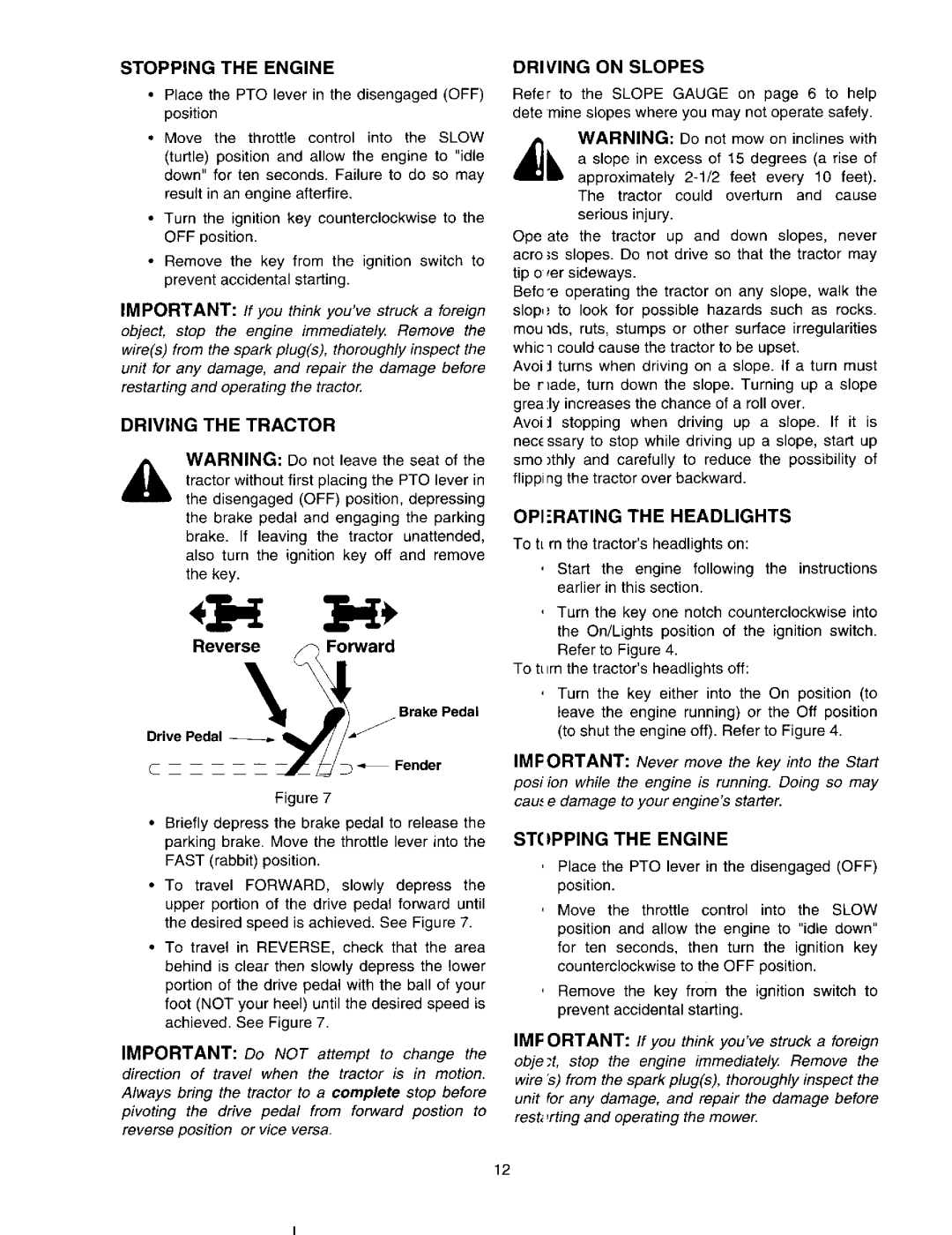 MTD 619, 617, 618 manual 