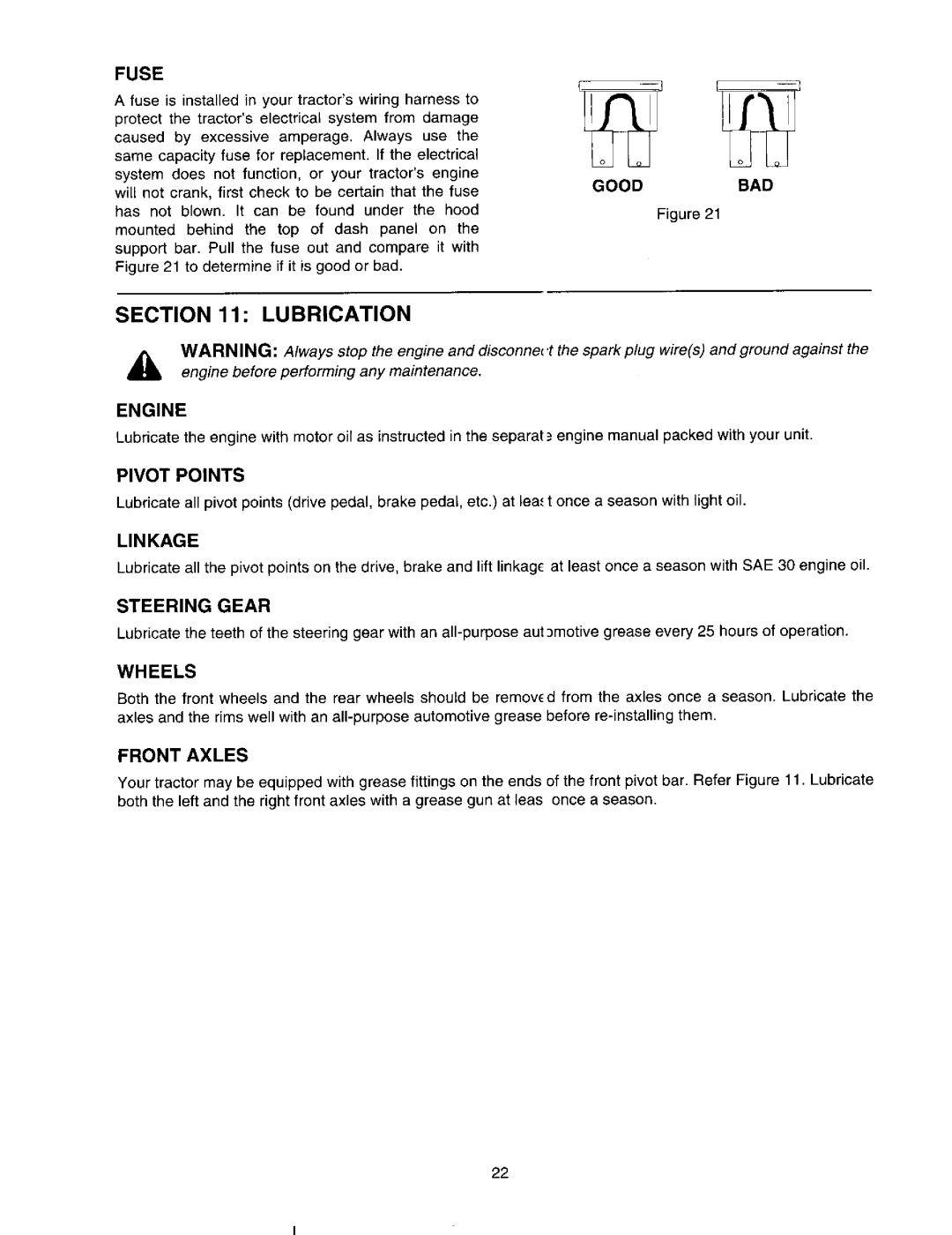 MTD 617, 619, 618 manual 