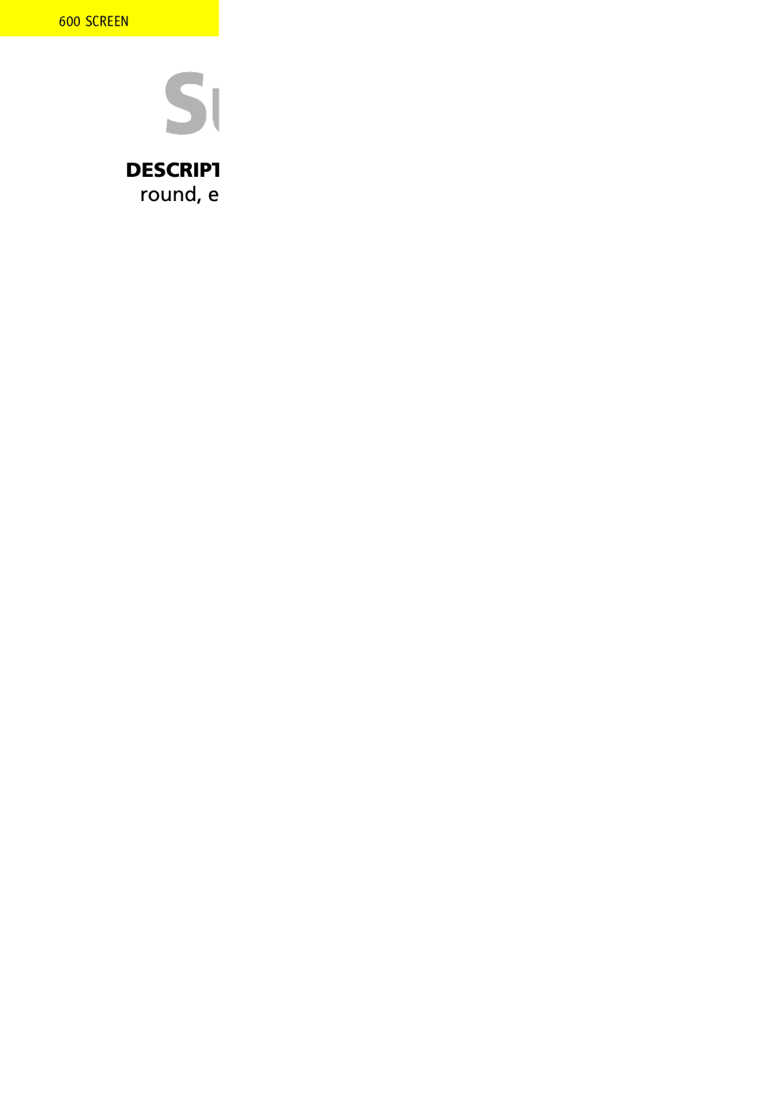 Xerox 2000 manual Screen 