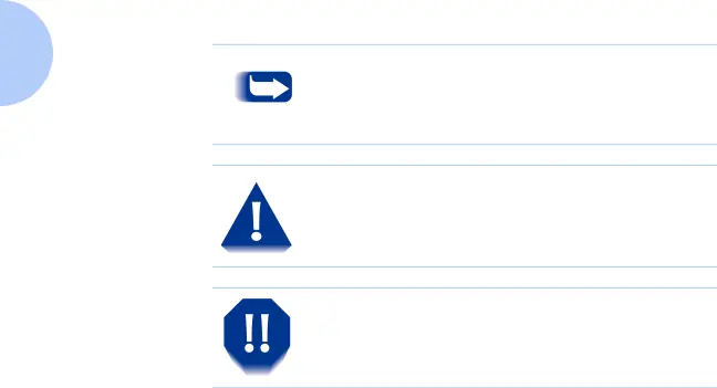 Note, Caution and Warning Symbols