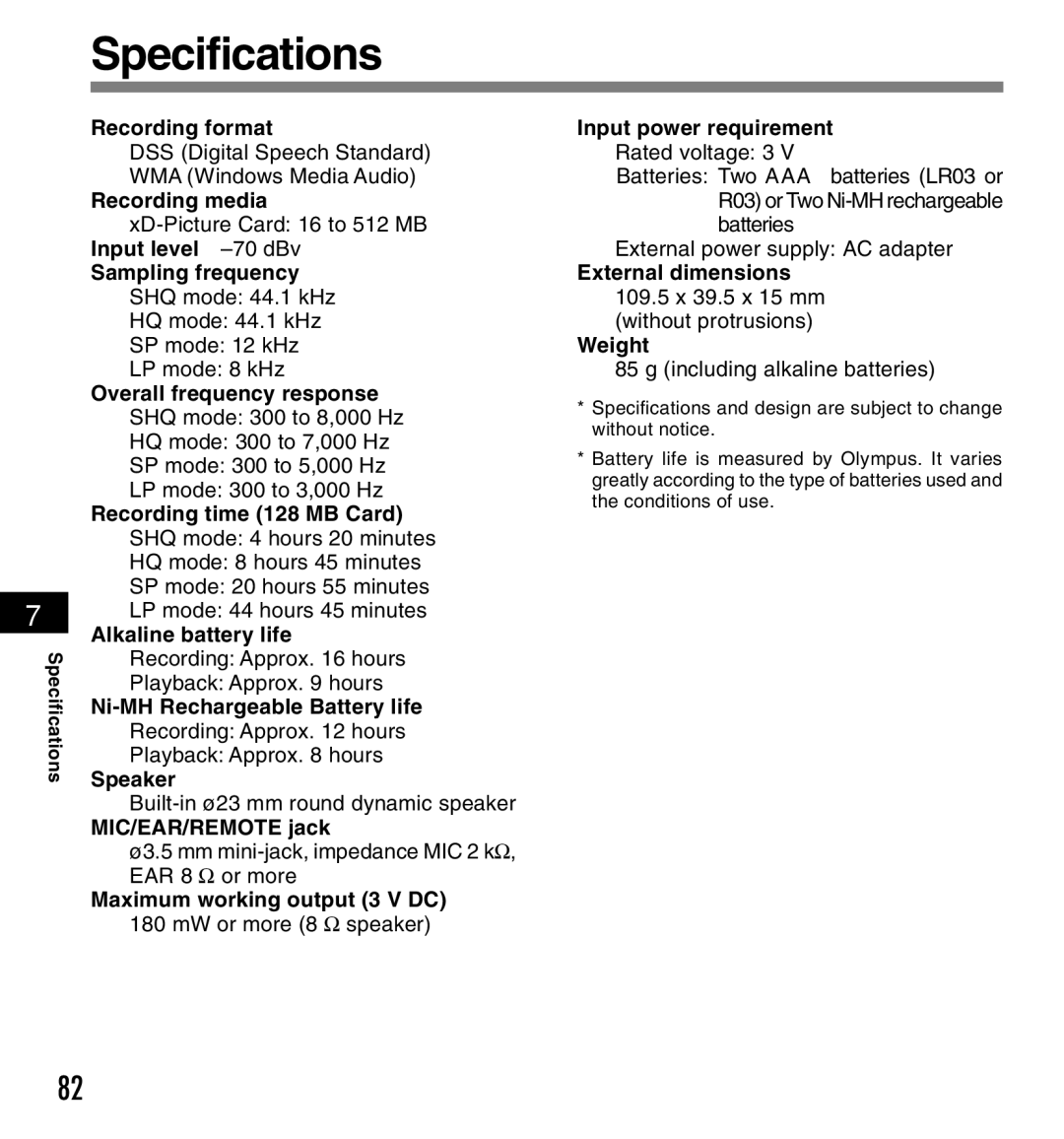 12Volt DS-2200 manual Specifications 