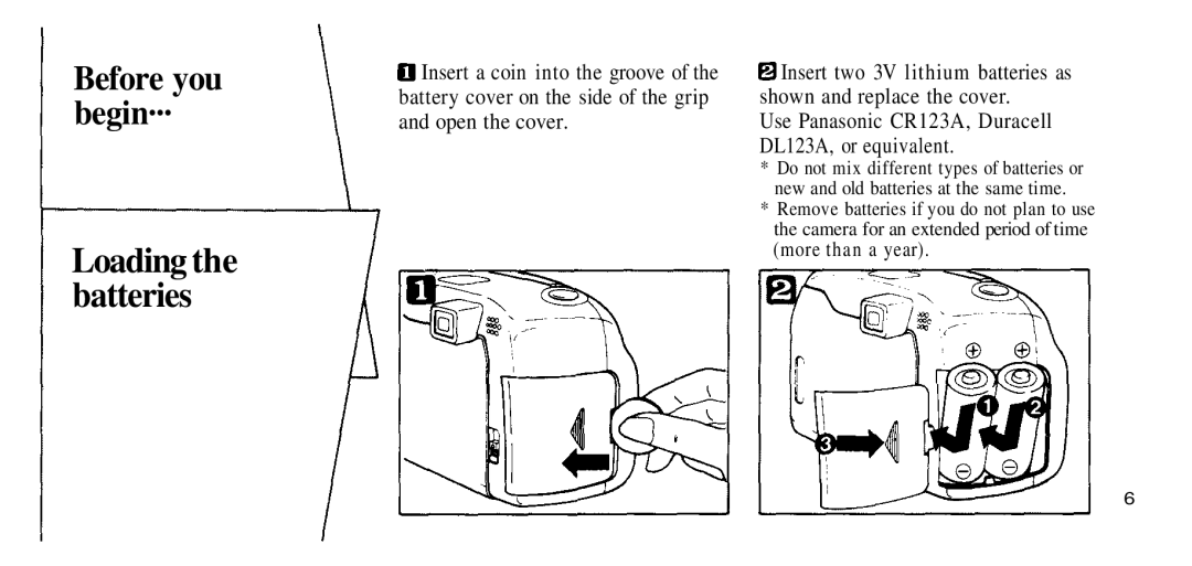 2nd Ave 76 manual Before you begin··· Loading the batteries 