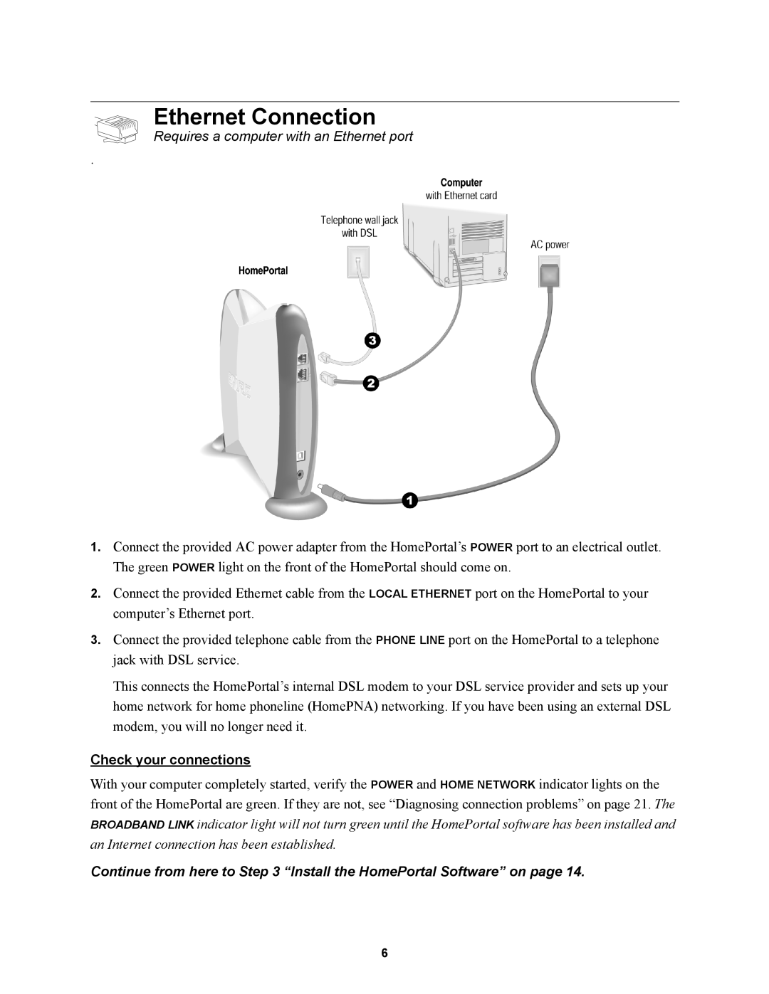 2Wire 1000SW manual Ethernet Connection, Check your connections 