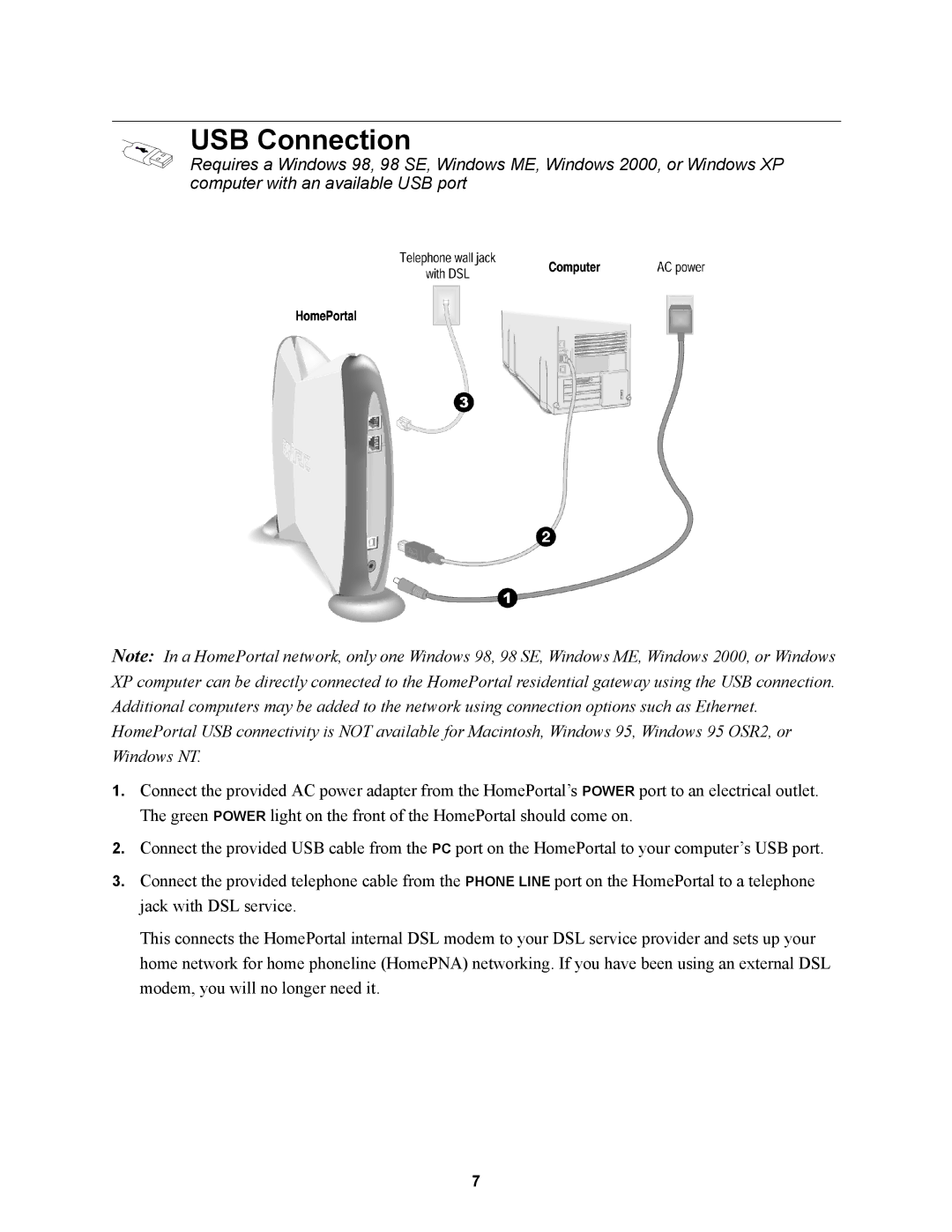 2Wire 1000SW manual USB Connection 