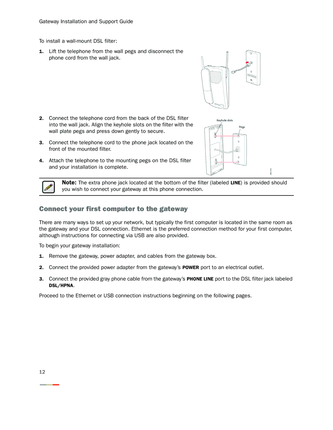 2Wire 1700HW, 1800HG, 1701HG manual Connect your first computer to the gateway 