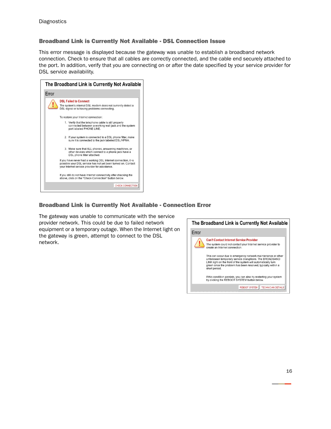 2Wire 2701HGV-W manual Broadband Link is Currently Not Available Connection Error 