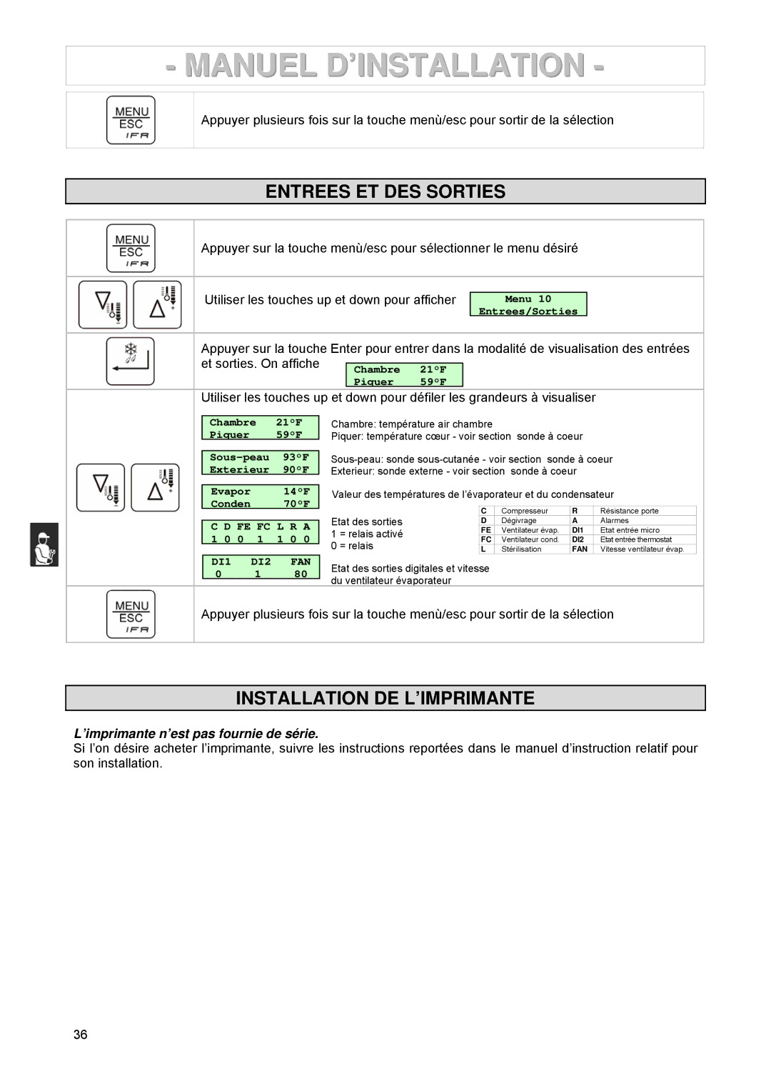 2Wire 3185550/146127 manuel dutilisation Entrees ET DES Sorties, Installation DE L’IMPRIMANTE 