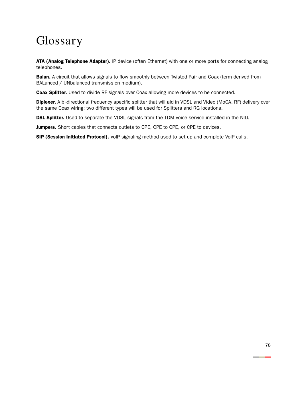 2Wire 3800HGV-B manual Glossary 