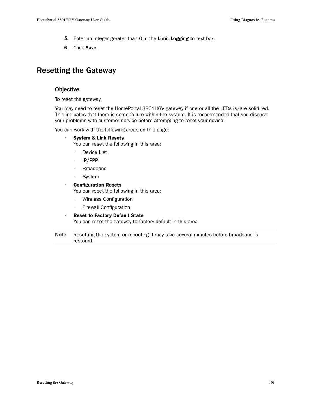 2Wire 3801HGV manual Resetting the Gateway, Ip/Ppp 