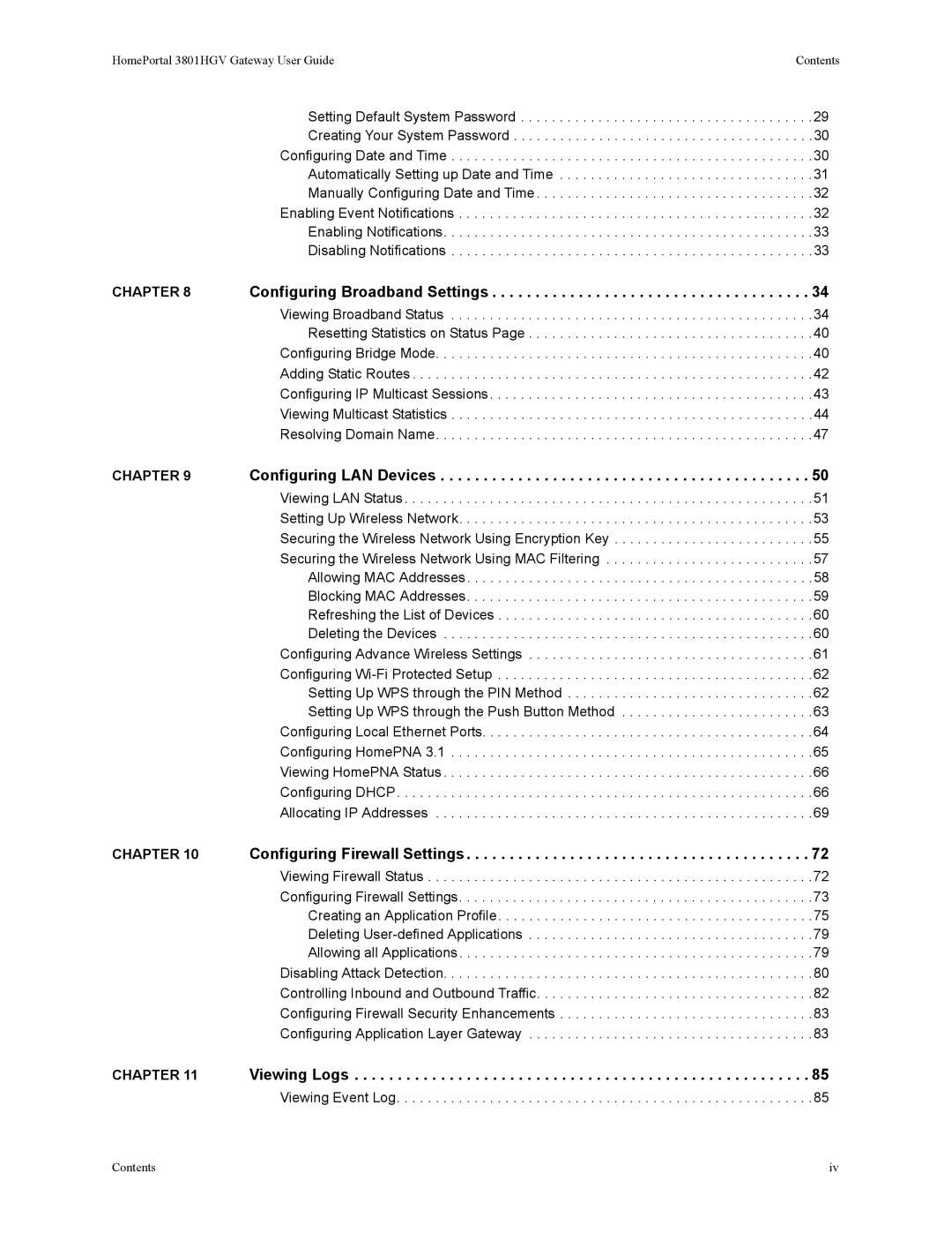 2Wire 3801HGV manual Configuring Broadband Settings 