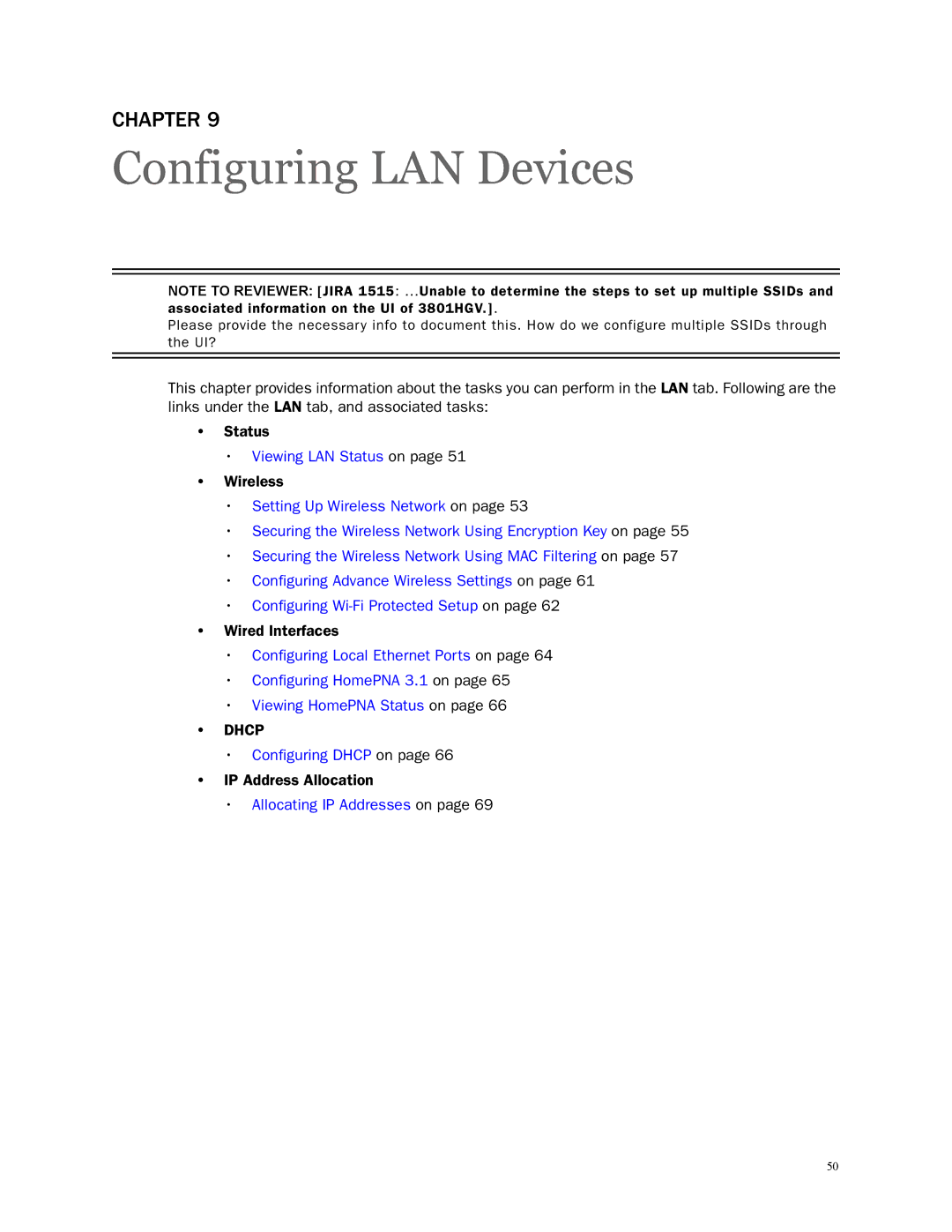 2Wire 3801HGV manual Configuring LAN Devices, Dhcp 