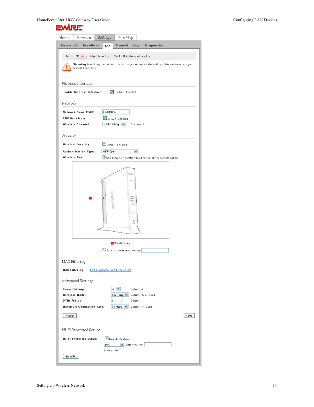 2Wire manual HomePortal 3801HGV Gateway User Guide 