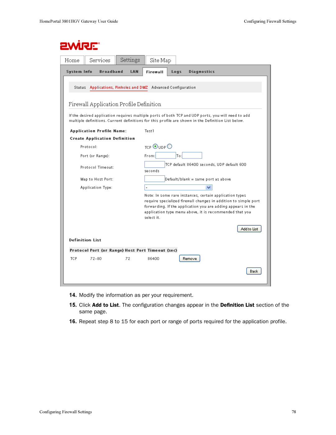 2Wire manual HomePortal 3801HGV Gateway User Guide 