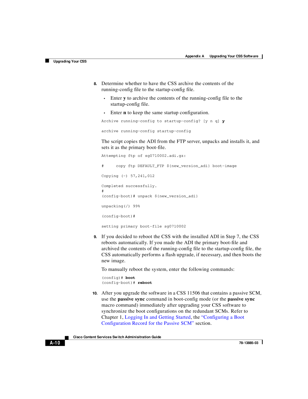 2Wire 78-13885-03 appendix Config# boot config-boot# reboot 