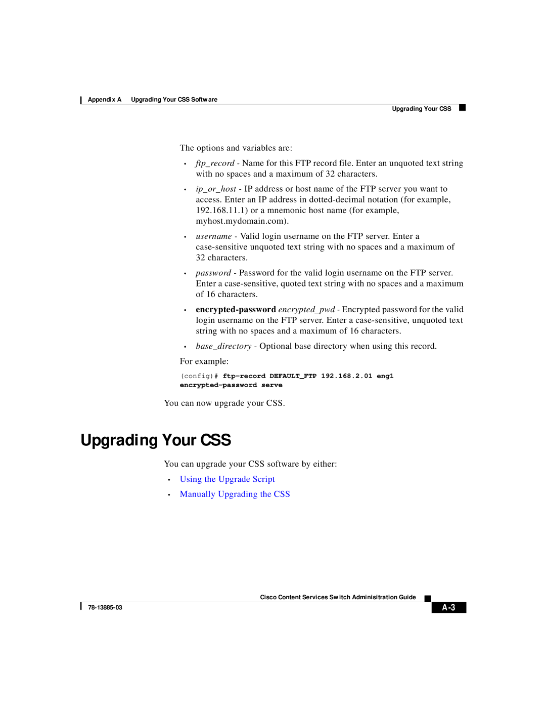 2Wire 78-13885-03 appendix Upgrading Your CSS 