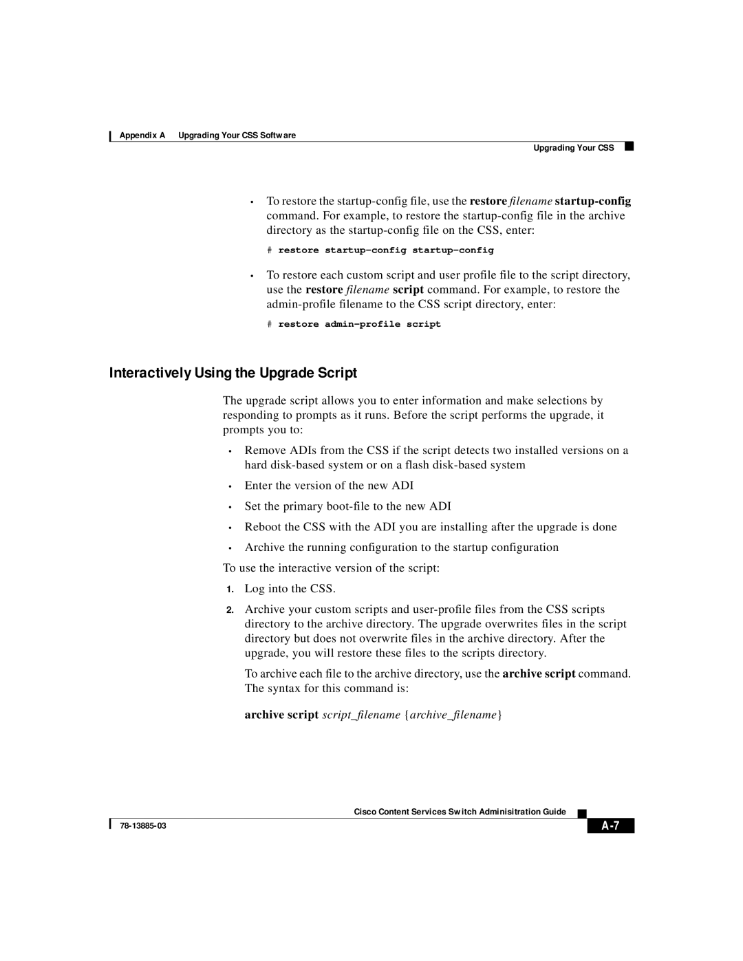 2Wire 78-13885-03 appendix Interactively Using the Upgrade Script 