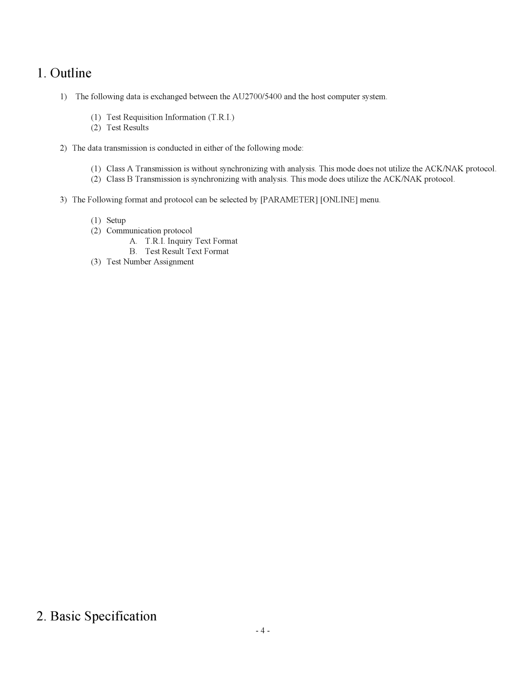 2Wire AU5400, AU2700 specifications Outline 