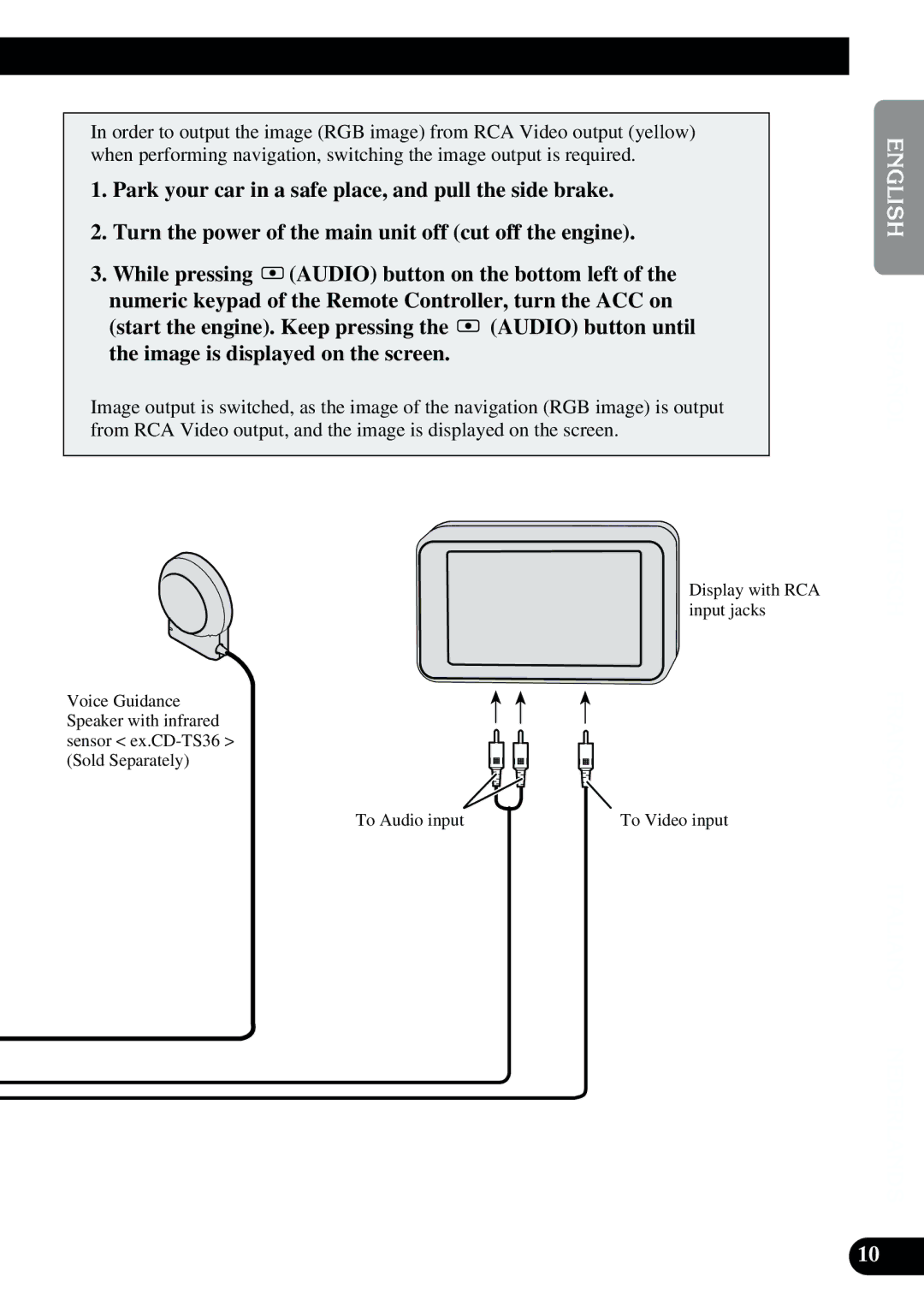 2Wire AVIC-9DVD installation manual To Video input 