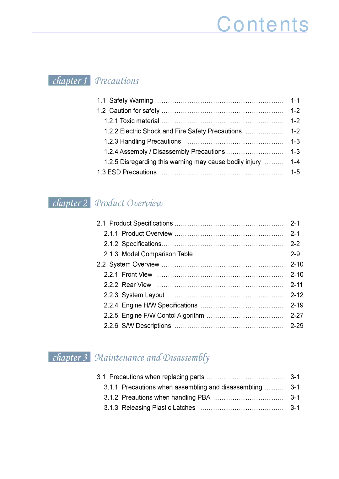 2Wire F-116P manual Contents 