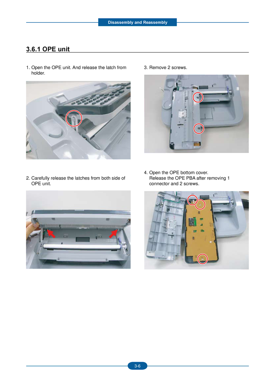 2Wire F-116P manual OPE unit 