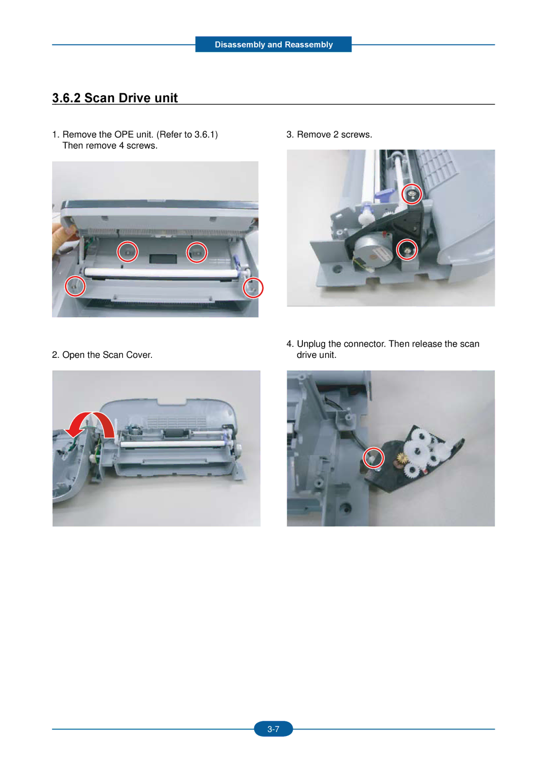 2Wire F-116P manual Scan Drive unit 