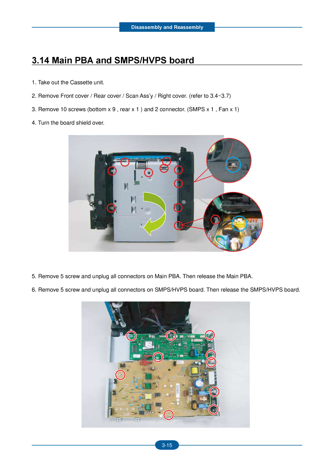 2Wire F-116P manual Main PBA and SMPS/HVPS board 