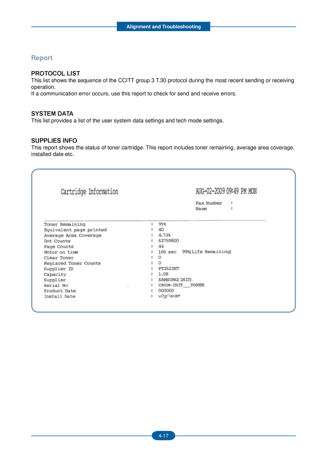 2Wire F-116P manual Report, Protocol List 