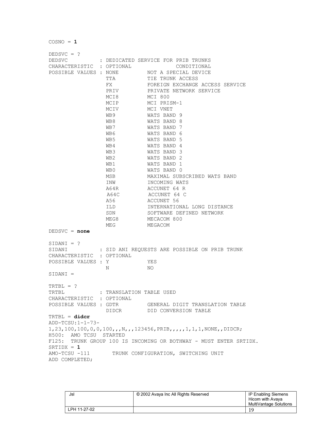 2Wire s8300, g700 manual Accunet 64 R, Accunet 64 C, Didcr Did Conversion Table 