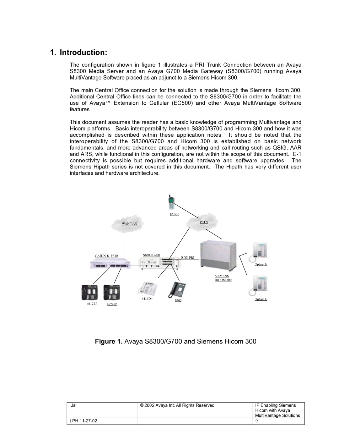 2Wire g700, s8300 manual Introduction, Avaya S8300/G700 and Siemens Hicom 