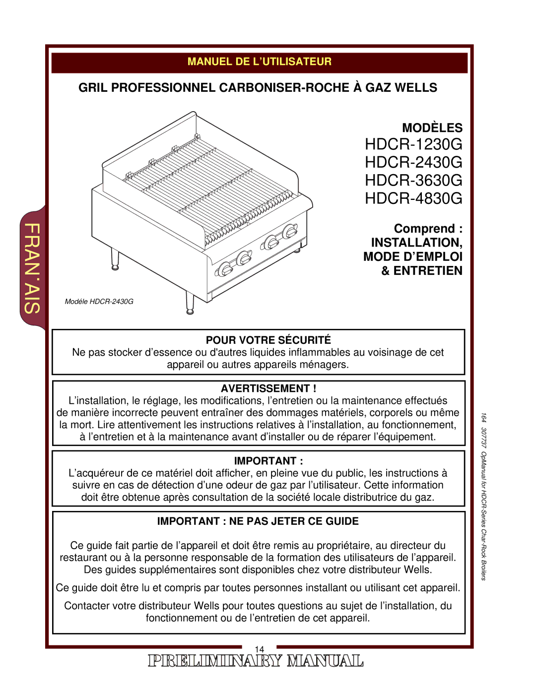 2Wire HDCR-4830G, HDCR-1230G, HDCR-2430G, HDCR-3630G Pour Votre Sécurité, Avertissement, Important NE PAS Jeter CE Guide 