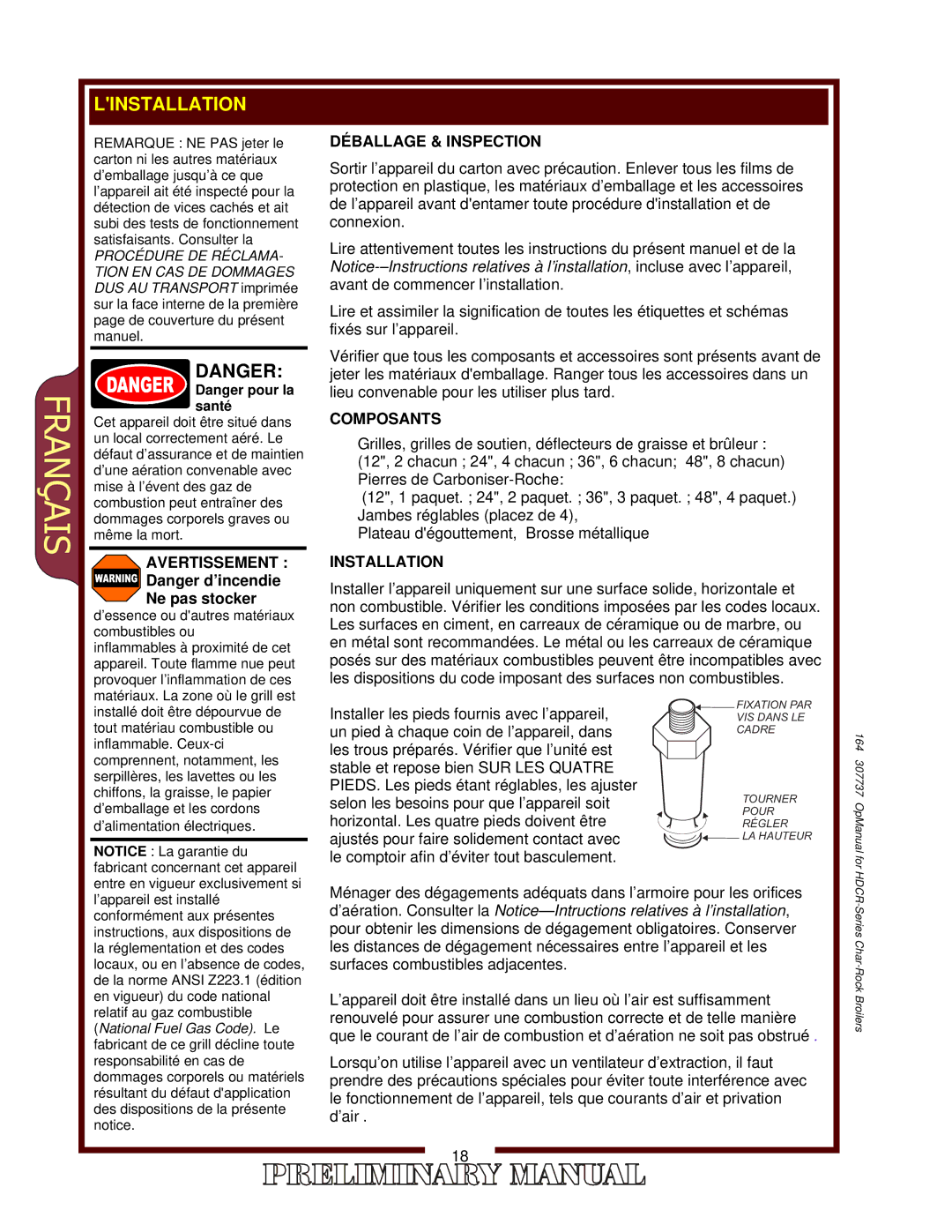 2Wire HDCR-4830G, HDCR-1230G, HDCR-2430G, HDCR-3630G operation manual Tourner Pour Régler LA Hauteur 