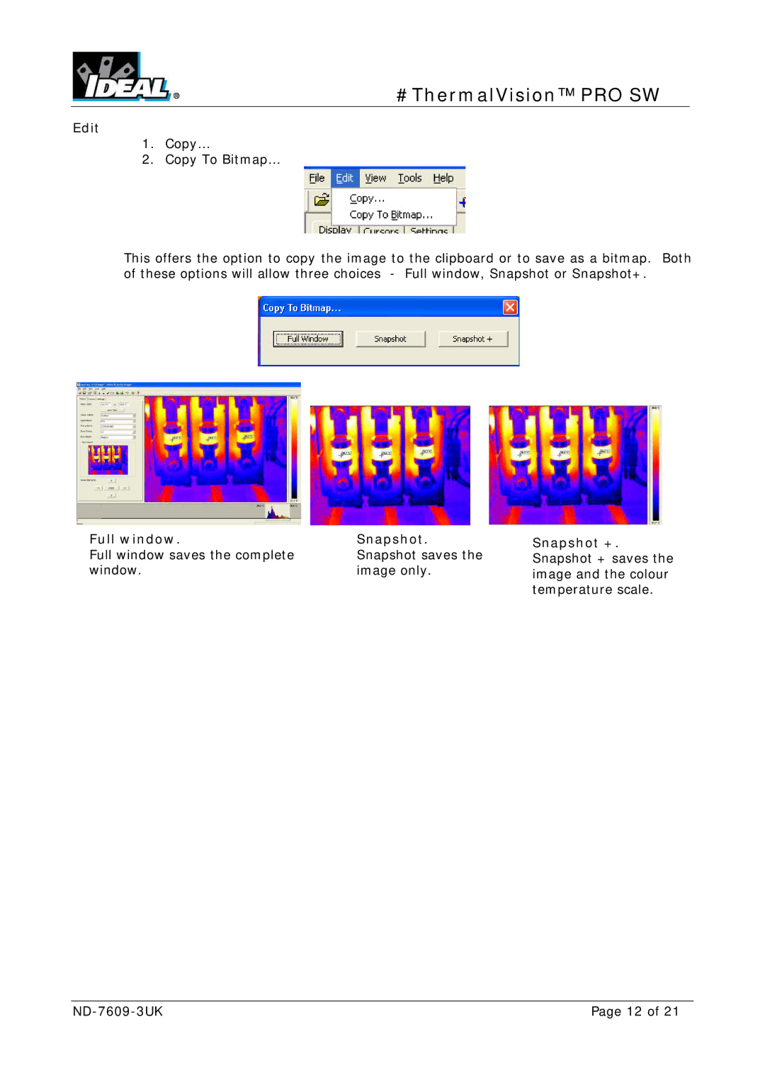 2Wire ND-7609-3UK instruction manual Edit, Full window Snapshot Snapshot + 