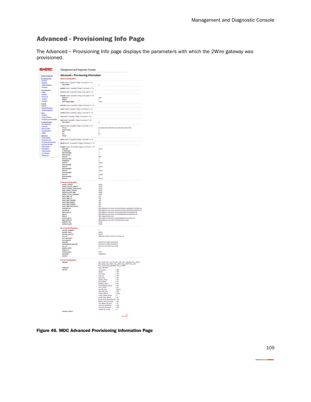 2Wire None manual MDC Advanced Provisioning Information 109 