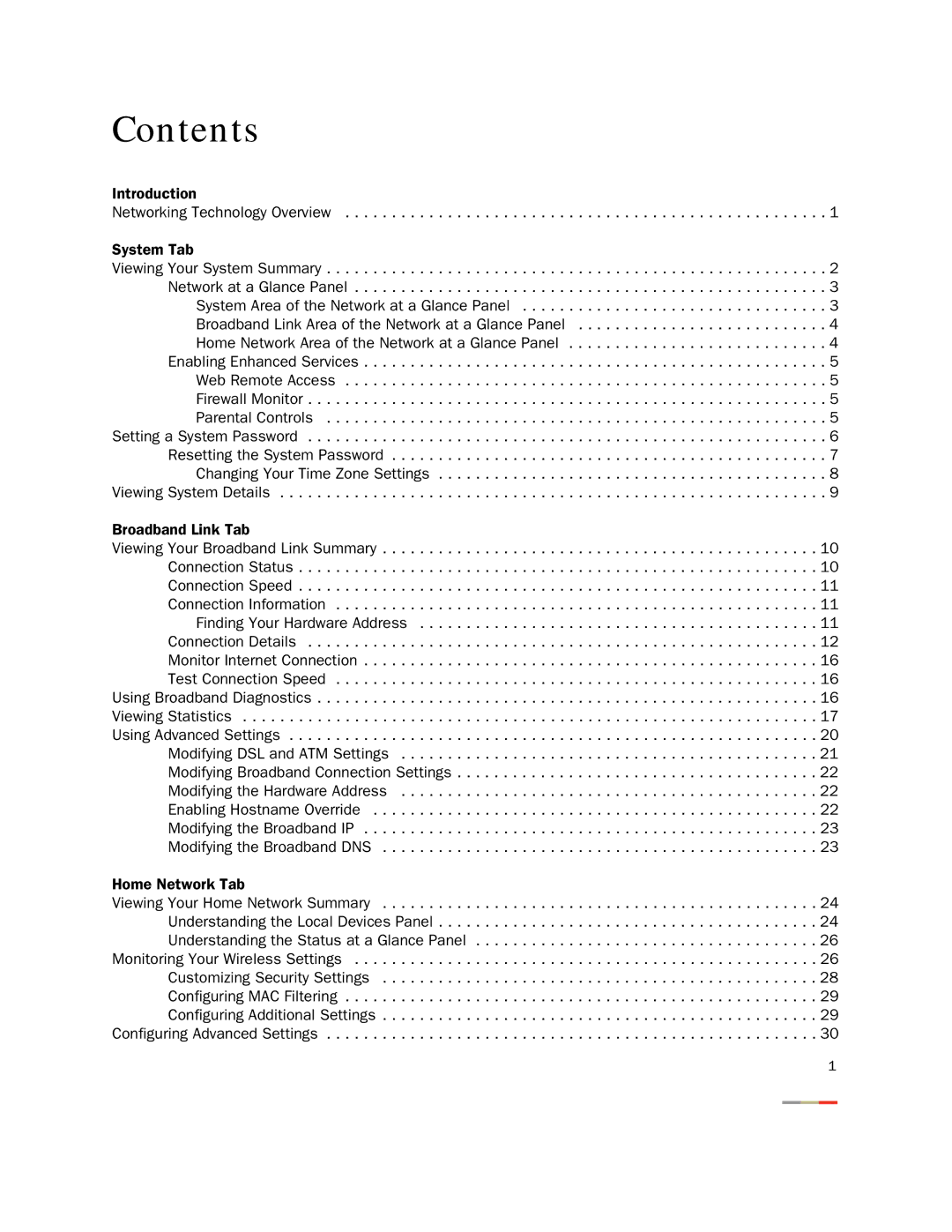 2Wire None manual Contents 